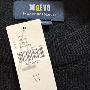 New Meave by Anthropologie Black and White Flare Sleeve Mini Dress Size XS